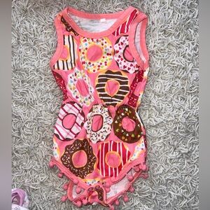 Baby girl donut romper